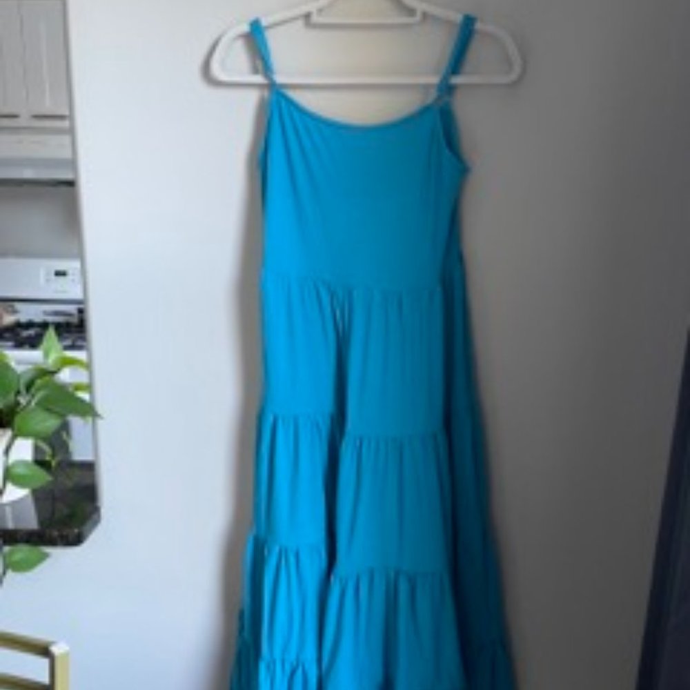 Blue Tiered Dress